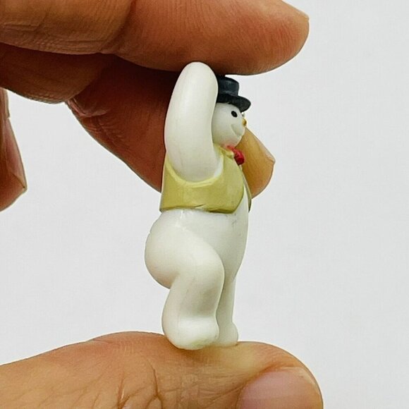 Vintage 2003 Snowman Keychain Dance Happy Jacket Chain Christmas Winter Party - Picture 2 of 9